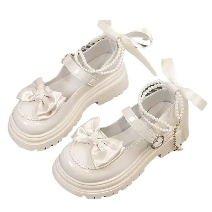 Lolita%20Shoes%20Heart%20Buckle%20Women%20Sweet%20Bow%20Pearl%20Chain%20Mary%20Janes%20Shoes%20Woman%20PU%20Leather%20Thick%20Bottom%20Party%20Pumps%20Mujer%20Zapatos%20-%20Image%205