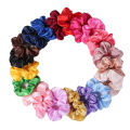 6pcs/lot Hair Scrunchies Bands Scrunchy Ties Ropes Ponytail Holder for Women or Girls Accessories Satin Headwear Solid Color Set. 