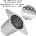 LMETJMA Stainless Steel Tea Infuser Mesh Strainer with Double Handles Large Capacity Tea Steeper to Steep Loose Leaf Tea JT209.
