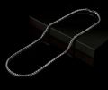 Sterling Silver Round-Cut Box Neck Chain For Men. 