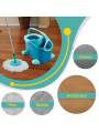 Mop Replacement Compatible with Leifheit Clean Twist Disc Mop System Mop Head Replacement  Microfiber Very Absorbent. 