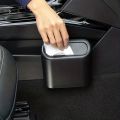 1pc Car Trash Can - Mini Garbage Bin and Organizer for Clean and Tidy Car Interiors.