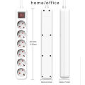 EU KR Power Strip Socket 2000W 13A 3 4 5 Outlets with Master White Electrical Office Sockets with 150cm 200cm Extension Cable. 