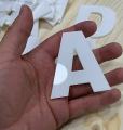 3mm white colour laser Cut acrylic letter custom design (as per sft). 
