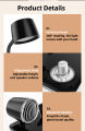 Multifunctional Led Desk Lamp with Bluetooth Audio Electronic Clock Wireless Charging, Knob Control Three Color Reading Lighting. 