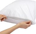 zip pillow cover Pack of 2 piece case white without Filling. 