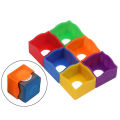 (Summer6)10 Pcs Snooker Protective Covers Plastic Snooker Cue Rub Chalk Clamps Square Professional Durable Billiard Accessories.