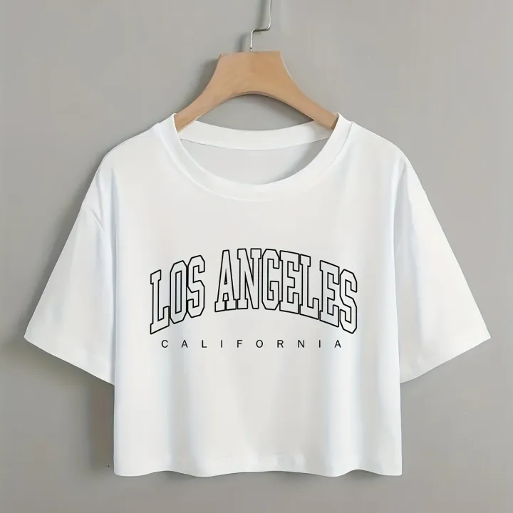 Letter%20Graphic%20Casual%20Crop%20Short%20Sleeve%20T-shirt%20Round%20Neck%20Running%20Sports%20Tee%20Women's%20Activewear%20-%20Image%207