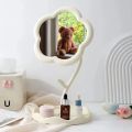 Desktop Flower Mirror Creative Dorm Room Decor Makeup Vanity Mirror Gao Yan Style High Aesthetic Value Bedroom Home Decoration. 