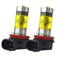 2x H11 H8 Super Bright LED Bulbs 3000K Yellow 100W 1500LM DRL Fog Light 20-SMD.