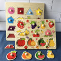 Wooden Puzzle Montessori Toys for Children Animal Traffic Hand Grab Boards Cartoon Kids Early Learning Educational Toy TMZ.