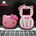 2023 Sanrio Hello Kitty Flip Phone Kawaii K688 Cartoon Kids Taiml Cute Mini Phone Birthday Fashion Girls Gifts Toys For Children. 