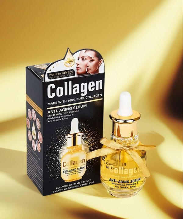 Wokali Collagen Anti Aging facial serum Multi Function Essence Moisturizing Whitening & Anti wrinkle Serum Made with 100 % Pure Collagen