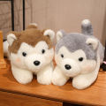 30/40CM Cute Husky Dog Plush Toy Stuffed Animal Soft Kawaii Lying Brown Pet Puppy Pillow Doll Toys for Xmas . 