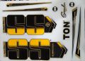 SS TON 2023 New Black yellow  Edition Cricket Bat Sticker Latest version for professional players. 