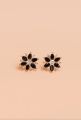 Elegant flower design earrings for women|black & white colour|fashionable earrings for girls|Izkha Elegance. 