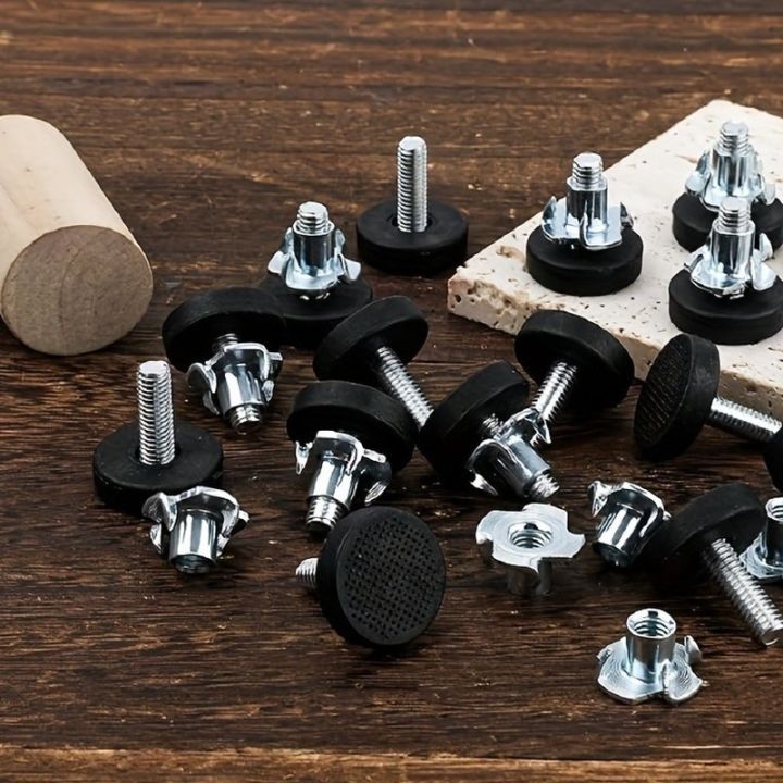 4%20pcs%20Furniture%20Leveling%20Feet%20%7C%20M6%20Thread,%20Tool-Free%20Install,%20Anti-Slip,%20Heavy-Duty,%20Height%20Adjustable,%20T-Nut%20%7C%20For:%20Home%20-%20Image%204
