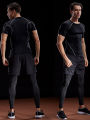 2023 Compression T Shirt Men Summer Sportswear Running T-shirt Elastic Quick Dry Sport Tops Tee Athletic Gym Workout Shirts Men. 