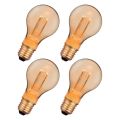 Greenandco Decorative LED Edison Bulbs E27 A60 Vintage Filament Bulbs Lights for Home & Café | 2W Energy Saving Bulbs LED 1800K Bulbs Warm Light | Retro Industrial Bulbs for Room Decoration & Bulbs for Hanging Lights | Non-Dimmable No Flicker 230V Bulbs f. 