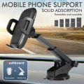 Universal Car Dashboard & Windshield Phone Holder | 360° Rotating Adjustable Suction Cup Car Mobile Mount | Extendable Smartphone Stand | Compatible with Android, iPhone & Most Mobile Phones. 