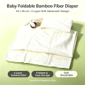 Pororo 5pcs Natural Bamboo Fiber Diaper Tri-fold Re-washable 36X36CM 4-layer Bamboo Fiber Diaper Liner Fits Baby Diaper Liner. 