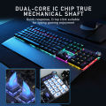 AULA F2088 Mechanical Gaming Keyboard Anti-ghosting 104 Brown Blue Switch Wired Mixed Backlight Keyboard for Game Laptop PC. 