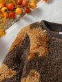 2024 New Style 6M-3Y Baby Unisex 2-piece Infant/Toddler Winter Cute Little Bear Plush Sweater Pants Casual Set. 