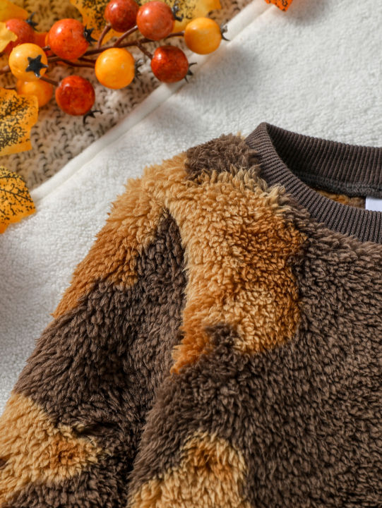 2024%20New%20Style%206M-3Y%20Baby%20Unisex%202-piece%20Infant/Toddler%20Winter%20Cute%20Little%20Bear%20Plush%20Sweater%20Pants%20Casual%20Set%20-%20Image%204