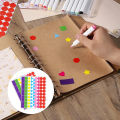 Multi-Shaped Color Coding Stickers Labels Dot Stickers for Toddlers Kid DIY Craft Geometry Stickers Student Classroom Office Etc. 