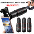18/28/36X Mobile Phone Camera Lens Clip-On Zoom Monocular Telescope Phone Camera Telephoto Lens for Camping Hunting Sports. 