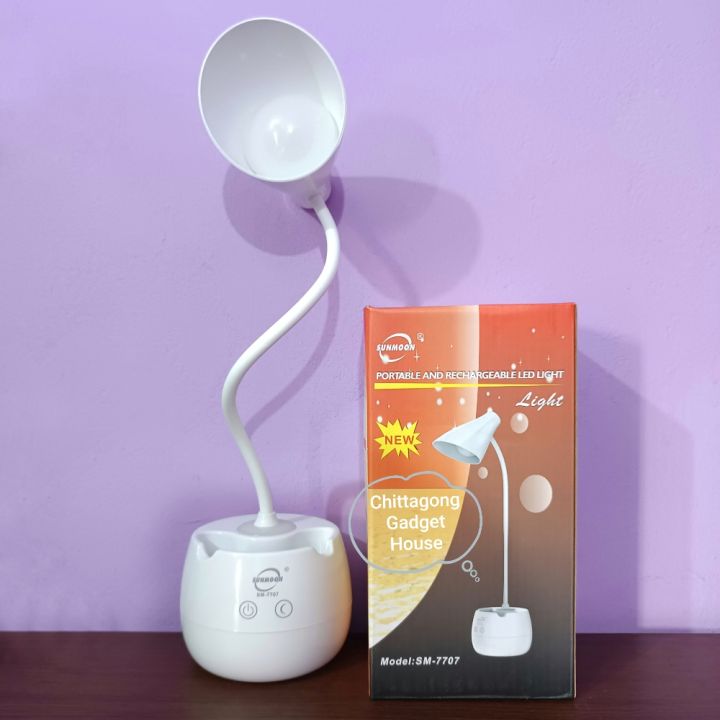 SUNMOON%20SM-7707%20Rechargeable%20Touch%20Sensor%20Warm%20Light%203%20Modes%20Flexible%20LED%20Lamp%20With%20Pen%20&%20Phone%20Holder%20-%20Image%202