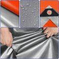 water proof tarpal double coated,high quality 100% water proof pvc tarp double coated orange/silver for shelters and outdoor useage with free 10 meter strong cotton rope  for tie the tarp. 