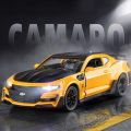 1:32 Scale Camaro Alloy Diecast Model Sports Car Toy Sound Light Doors Opened Police Vehicles Toys for Child Birthday Gifts. 