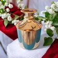 Premium Copper Saja Gagri | Traditional Handmade Copper Water Pot for Puja & Home Décor | D:14cm, H:36cm, W:1.59kg. 