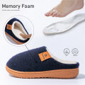 Pmoiste Soft Knited House Slippers Women Comfortable Warm TPR Wedge Memory Foam Designer Luxury Living Room Shoes Winter Indoor.