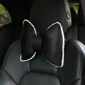 Car Headrest Pillow Cute Bow Summer Ice Silk Headrest Anti-Fatigue Car Neck Pillow Waist Cushion Woman. 