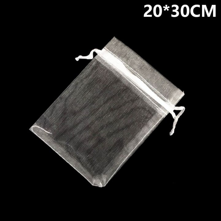 25/50PCS%20Drawable%20Party%20Supply%20Christmas%20Favor%20Jewelry%20Packing%20White%20Pouches%20Drawstring%20Pocket%20Organza%20Gauze%20Sachet%20Gift%20Bags%20-%20Image%207
