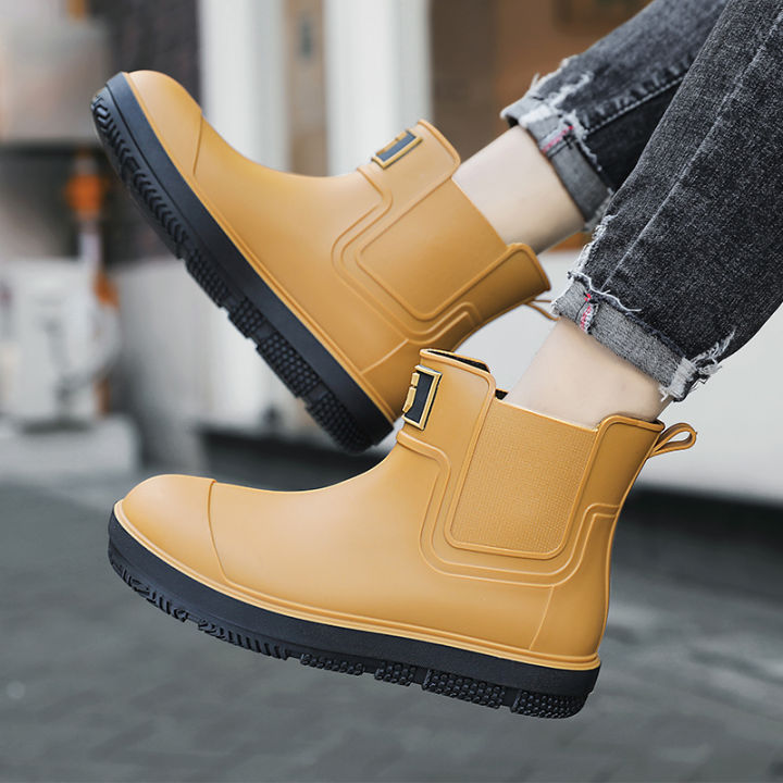 %E3%80%90First%20need%20for%20trendy%20people%20in%20the%20rainy%20season%E3%80%91Men's%20low-tube%20waterproof%20rain%20boots%20anti-slip%20wear-resistant%20Chelsea%20wind%20sho%20-%20Image%202