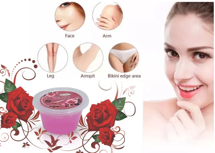 Mims Hair removing finger wax for face and body. Halawa wax Get effortless hair removal Rose Flavor