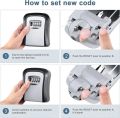 Large Key Lock Box for Outside 4-digit Code Security Safe Box with Extra Large Space for House Keys Spare Keys Storage. 