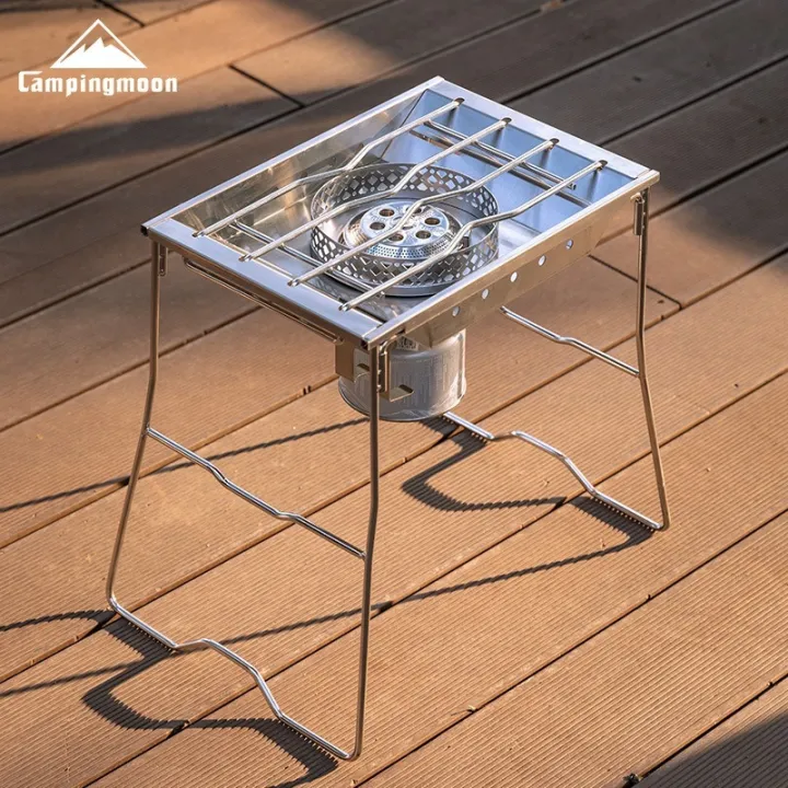CAMPINGMOON%20CK-25PG%20Stainless%20Steel%20Korean%20Style%20Furnace%20Plate%20Frame%20Camping%20Sinking%20Windproof%20IGT%20One%20Unit%20Furnace%20Plate%20-%20Image%202
