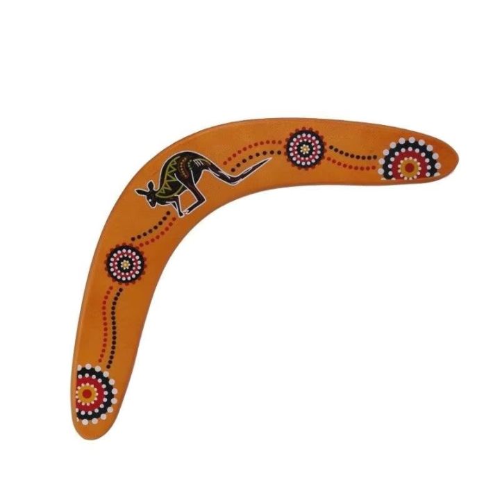Outdoor Sports Kangaroo V-Boomerang Throwing Ball Throwing Toy Parent-Child Party Interactive Game Wooden Boomerang Holiday