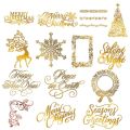 Reindeer Christmas Tree Snowflake Metal Hot Foil Plate for DIY Scrapbooking Photo Album Embossing Paper Cards Making Crafts. 