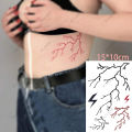 Waterproof Temporary Tattoo Sticker Black Tree Branch Design Fake Tatto Flash Tatoo Arm Hand Body Art for Women Men.
