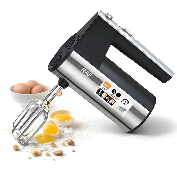 RAF R.6629 Electric Hand Mixer 800W Heavy Duty Egg Beater 5 Speed Cake ...
