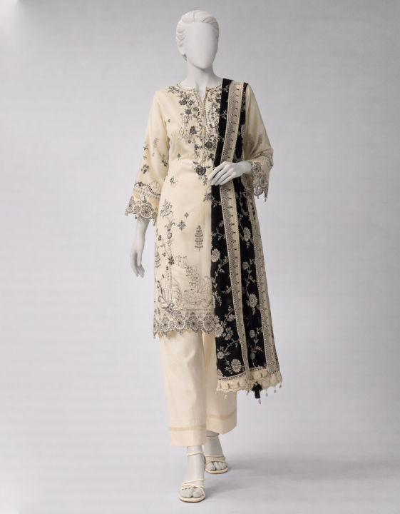 Junaid Jamshed Flora '26 Women Unstitched 3 Piece for Women JLAWN-S-26-3941 ASYMETRIC GEO FLORAL-11