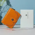 New Men's Wallet Retro Buckle Zipper Cow Leather Lightweight Multi Functional Wallet For Storing Money Shopping Card Bag. 