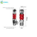 ●1 Set 1/8 Inch BSP Male And Female Connections Adapter Air Brush Parts Airbrush Quick Disconnect Coupler Release Fitting Plug. 