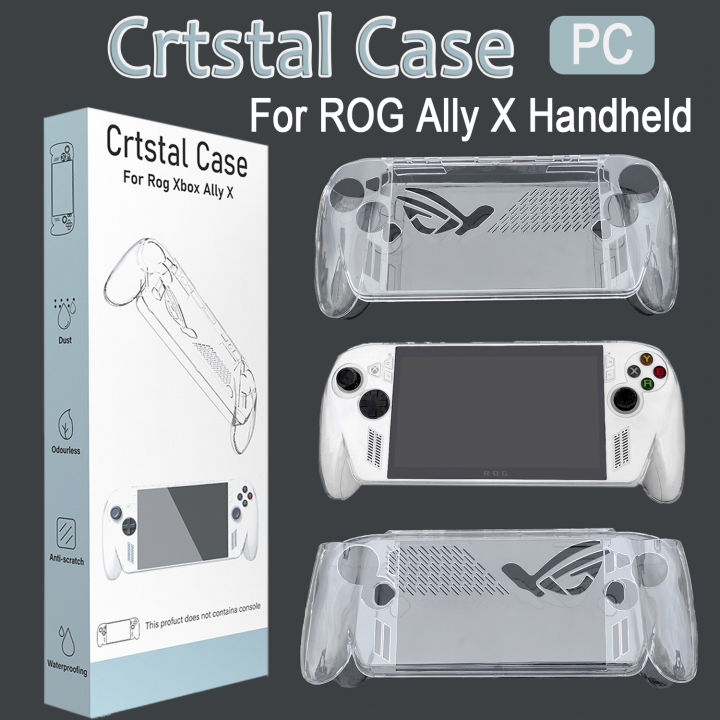 Shockproof Crystal Protective Case for ROG XBOX Ally X Handheld - High Transparency PC Cover & Sweatproof Accessory