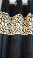 Luxurious Velvet Curtain with Border Appliqué | Opulent Velvet Curtain: Elegance Redefined with Stunning Border Appliqué. 
